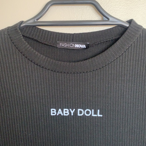 Baby Doll Long Sleeved Crop top with D Ring Detail, size xs/s - Picture 2 of 4